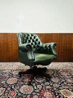 Klassieke Engelse Director Chair bureaustoel Antiek Groen, Enlèvement ou Envoi, Comme neuf, Vert, Chaise de bureau