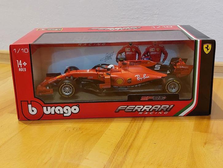 Sebastian Vettel Ferrari SF90 F1 2019 Bburago 1:18 model, Hobby en Vrije tijd, Modelauto's | 1:18, Nieuw, Auto, Burago, Verzenden