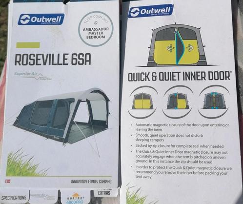 Tent outwell Roseville 6SA donkerblauw, Caravanes & Camping, Tentes, jusqu'à 2, Utilisé, Enlèvement