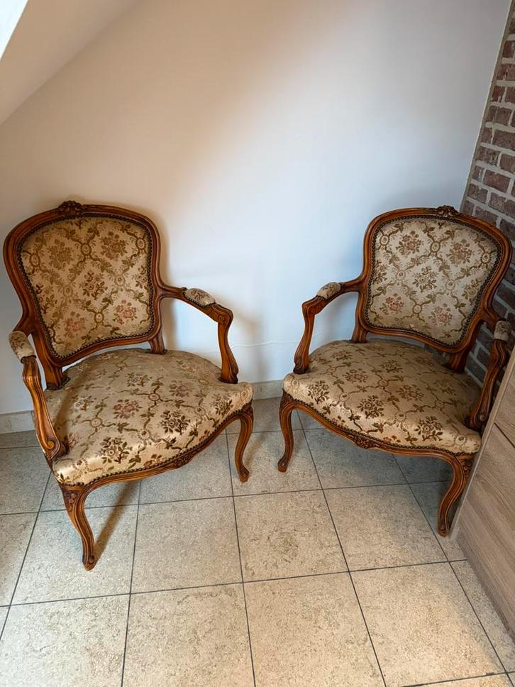2 klassieke stoelen (louis XV-stijl), Antiek en Kunst, Antiek | Meubels | Stoelen en Sofa's, Ophalen