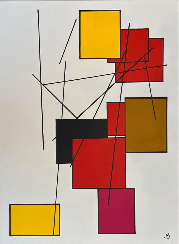 Geometrische Harmonie, Antiek en Kunst, Kunst | Litho's en Zeefdrukken, Ophalen of Verzenden