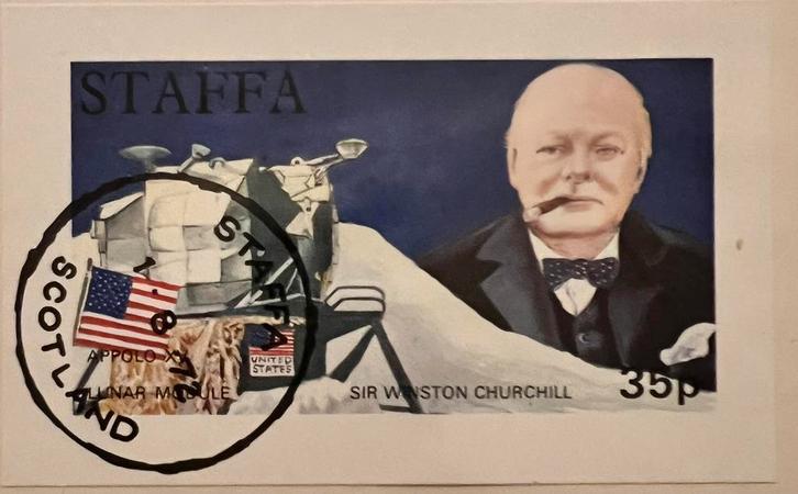 Verzamelpostzegel eiland Staffa - Churchill, Postzegels en Munten, Postzegels | Volle albums en Verzamelingen, Ophalen of Verzenden