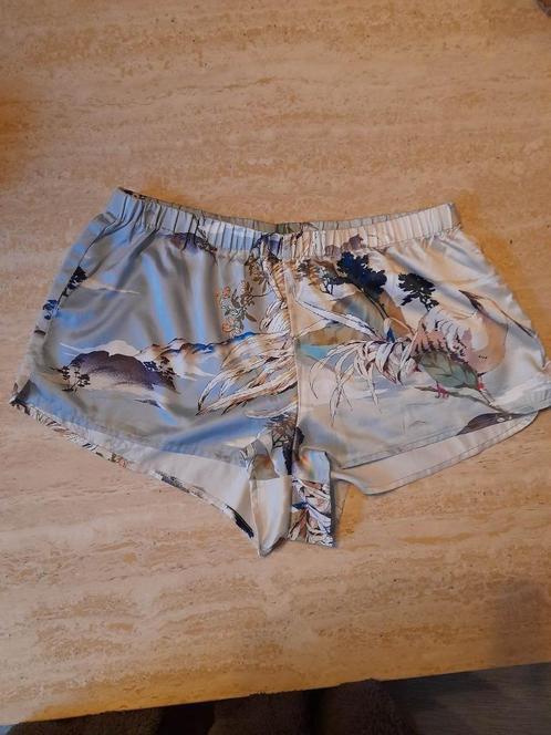 Pyjamashortje van 'Lindex' thema : natuur met vogels  S, Kleding | Dames, Pyjama's, Gedragen, Maat 36 (S), Ophalen of Verzenden