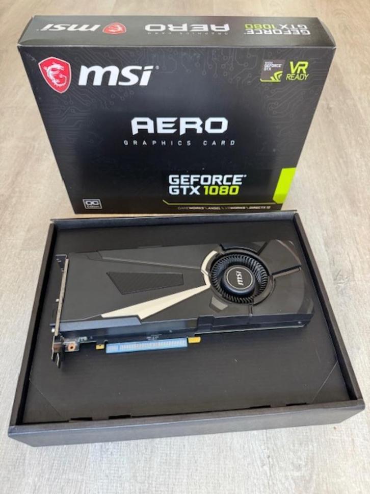 MSI GeForce GTX 1080 AERO 8G OC Noir, Computers en Software, Videokaarten, Gebruikt, Nvidia, PCI-Express 3.0, GDDR5, HDMI, DisplayPort