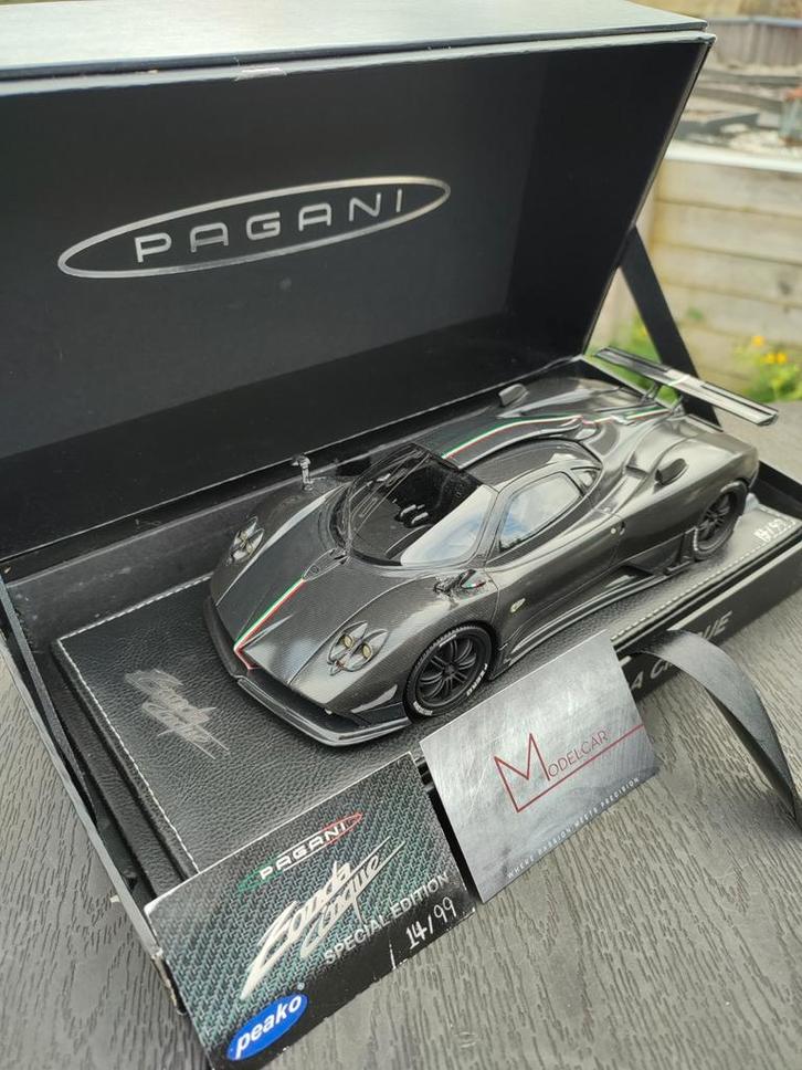 Pagani zonda cinque peako 1/18, Hobby en Vrije tijd, Modelauto's | 1:18, Zo goed als nieuw, Auto, Overige merken, Ophalen of Verzenden