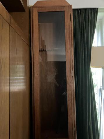 Vintage Massief eiken cue cabinet / geweervitrine – 2,07 m – beschikbaar voor biedingen