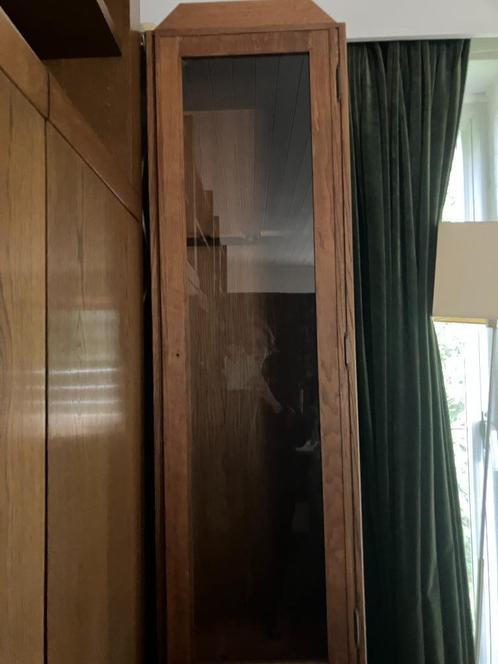 Vintage Massief eiken cue cabinet / geweervitrine – 2,07 m –, Huis en Inrichting, Kasten | Vitrinekasten, Zo goed als nieuw, 200 cm of meer