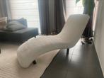 Lig stoel fauteuil chaise longue teddy wit, Huis en Inrichting, Ophalen, Eenpersoons, Zo goed als nieuw, Metaal