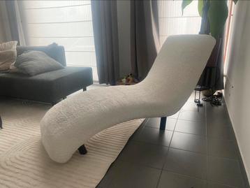 Lig stoel fauteuil chaise longue teddy wit beschikbaar voor biedingen