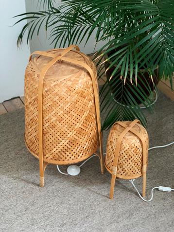 IKEA KNIXHULT bamboe lamp set beschikbaar voor biedingen