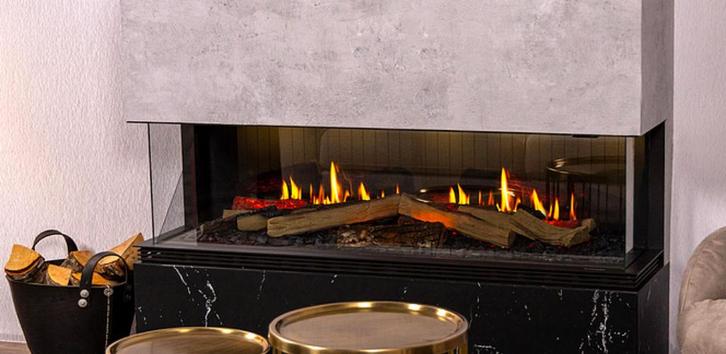 3-zijdige elektrische haard van Dimplex model Vista 130, Doe-het-zelf en Bouw, Verwarming en Radiatoren, Nieuw, Kachel, Ophalen of Verzenden