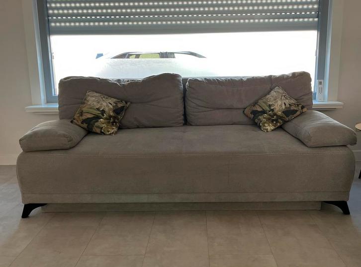Zetel omvormbaar tot bed, Huis en Inrichting, Zetels | Zetels en Chaises Longues, Zo goed als nieuw, Tweepersoons, Stof, Ophalen