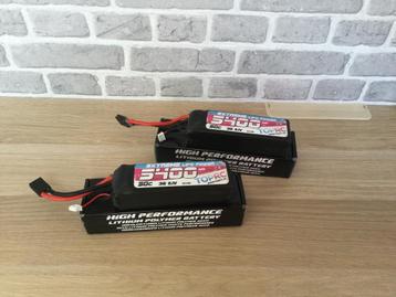 TRC lipo’s 11.1v 5400mah met Traxxas connectors disponible aux enchères