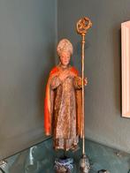 Sint-bisschop in eikenhout, Antiek en Kunst, Antiek | Religieuze voorwerpen