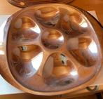 6 inox oesterborden, Huis en Inrichting, Ophalen of Verzenden, Gebruikt, Overige materialen, Bord(en)