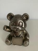 Vintage metalen spaarpot teddybeer, Collections, Tirelires, Enlèvement ou Envoi, Utilisé, Métal ou Fer blanc, Animal
