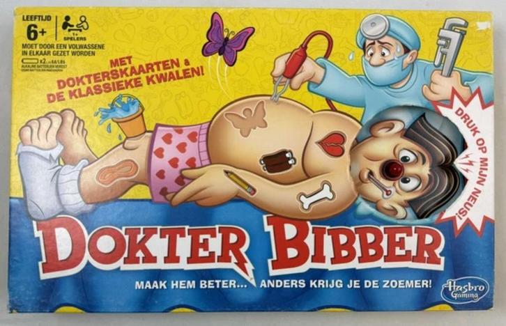 Hasbro Dokter Bibber bordspel kinderspel gezelschapsspel, Hobby en Vrije tijd, Gezelschapsspellen | Bordspellen, Zo goed als nieuw