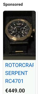 NEW ROTORCRAFT serpent RC4701 mens watch was 449...for 200, Handtassen en Accessoires, Horloges | Heren, Ophalen, Nieuw