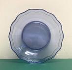 Luxval Val St Lambert - blauwe Art Deco Schotel - 22cm, Antiek en Kunst, Ophalen of Verzenden