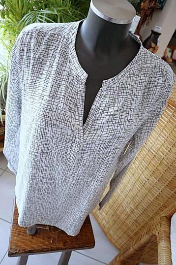 vintage wit zwart blouse shirt beschikbaar voor biedingen