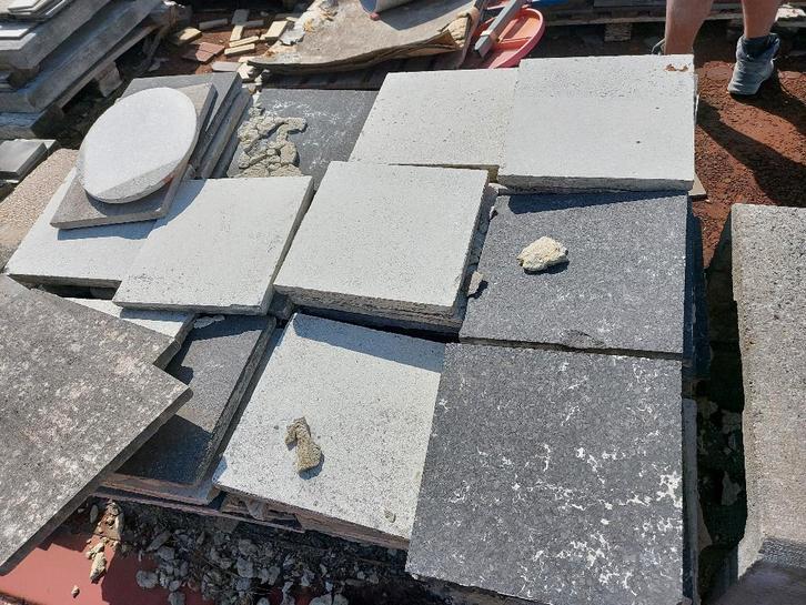 Granito Terrazzo tegels met dambordeffect (zwart-wit), Doe-het-zelf en Bouw, Tegels, Zo goed als nieuw, Vloertegels, Overige materialen