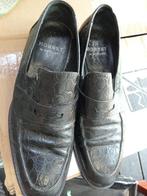 Zwarte lederen instapper schoen M 40, Ophalen, Hornet, Zwart, Espadrilles of Moccasins