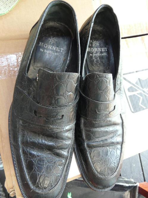 Zwarte lederen instapper schoen M 40, Kleding | Heren, Schoenen, Gedragen, Espadrilles of Moccasins, Zwart, Ophalen