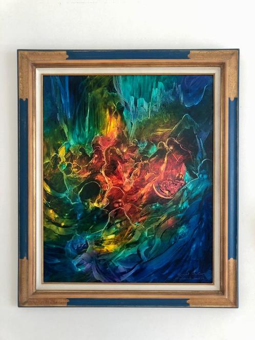 Schilderij 'Une moine au Rocher d'or' - Gérard Valtier, Antiek en Kunst, Kunst | Schilderijen | Modern, Ophalen