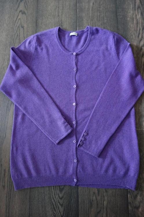 Gilet cachemire mauve chiné "Atelier GS" Envoi compris, Kleding | Dames, Truien en Vesten, Gedragen, Verzenden