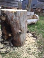 Hangtafel massief stuk spar 70cm doorsnee 100cmhoog, Tuin en Terras, Ophalen