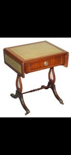 Bevan Funnell Oxblood uitschuifbare leren speeltafel