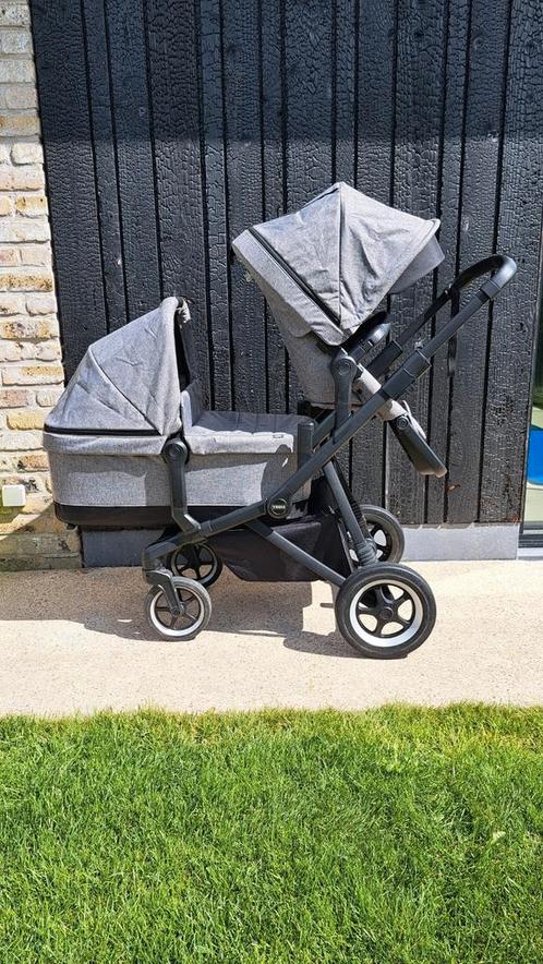 Thule Sleek Duo, zeer goeie staat zwart - grijs, Kinderen en Baby's, Kinderwagens en Combinaties, Zo goed als nieuw, Kinderwagen