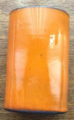 Oranje stenen vaasje - Pennenhouder, Utilisé, Enlèvement ou Envoi, Orange