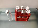 6 Glazen zuigflessen 240ml + houder, Kinderen en Baby's, Ophalen