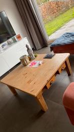 Salontafel hout 100cmx100cm, Huis en Inrichting, Tafels | Salontafels, Ophalen, Gebruikt