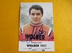 wielerkaart 1983 team wolber philippe leleu signe, Comme neuf, Envoi