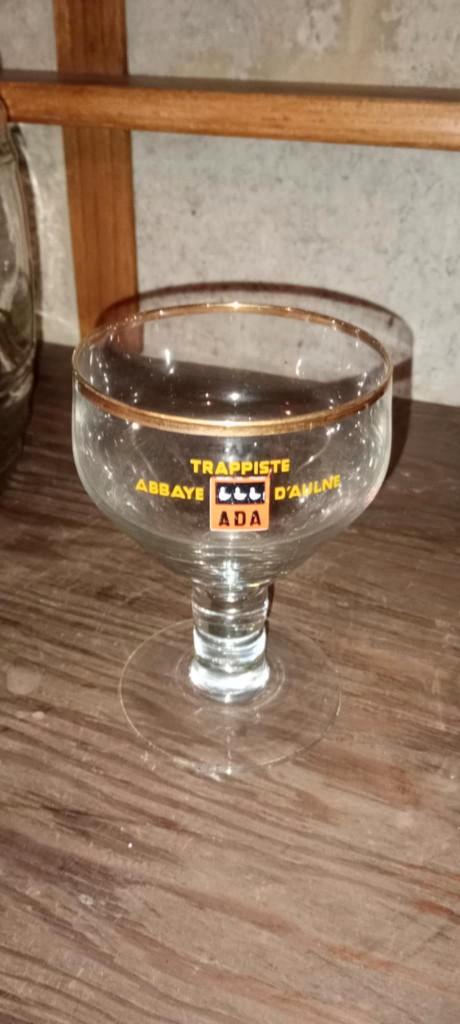Brouwerij bier oud trappistenglas Abdij van Aulne, Verzamelen, Biermerken, Gebruikt, Glas of Glazen, Overige merken, Ophalen of Verzenden