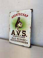 AVS Verzekeringen emaille bordje, Ophalen of Verzenden