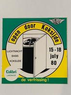 Sticker Open Door Koksijde Sea King 40SQN 15-18/07/1980, Ophalen of Verzenden, Luchtmacht, Overige typen