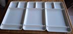 3 x Vintage Tupperware dienbladen, lunch trays, Antiek en Kunst, Ophalen of Verzenden