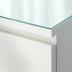 Malm glasplaat wit 160x48cm, Ophalen, Zo goed als nieuw