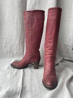 Toffe bordeaux lederen bottines, mt 38, Kleding | Dames, Overige kleuren, Ophalen of Verzenden, Zo goed als nieuw, Hoge laarzen