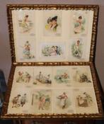 Paar antieke lijsten met prenten, Ophalen of Verzenden