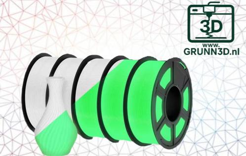 Nieuwe JAYO PLA Glow in the Dark 3D Filament WIT/ GROEN, Computers en Software, 3D-printerbenodigheden, Nieuw, Verzenden