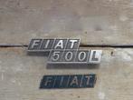 Auto embleem, auto logo, Fiat 500, (2 stuks), Ophalen of Verzenden, Gebruikt