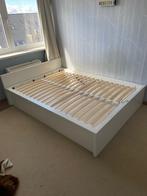 Malm ikea bed, Gebruikt, 140 cm, Wit, Ophalen