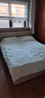 Gestoffeerd Bed 160x200 cm, Ophalen, Beige, Tweepersoons, Zo goed als nieuw