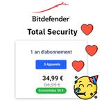 Oufti! -50€ sur Bitdefender Total Security ! 1an 5machines, Computers en Software, Antivirus- en Beveiligingssoftware, Verzenden