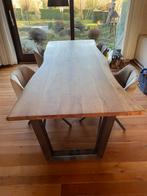 Mooie houten tafel met 8 stoelen, Huis en Inrichting, Ophalen of Verzenden, Zo goed als nieuw