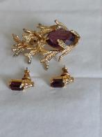 Christian Dior vintage broche en oorbellen set., Handtassen en Accessoires, Ophalen of Verzenden, Zo goed als nieuw